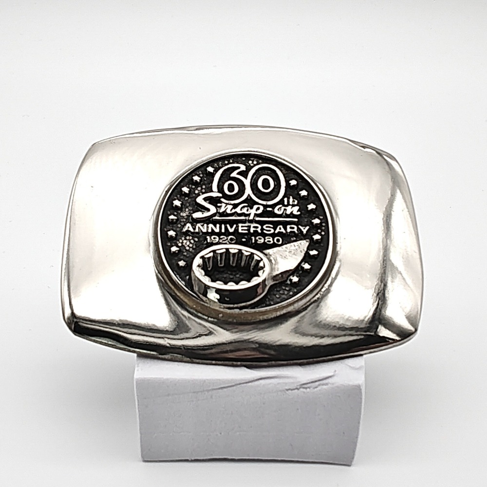 Vintage Snap-On 60th Anniversary Belt Buckle 1980 SPP-483 Silverhoned USA‎